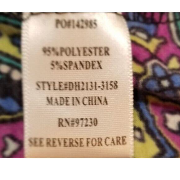 Almost Famous Casual Career Multicolor Paisley Print 3/4 Kimono Sleeve Size XL - Picture 7 of 8